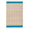 thumbnail image 1 of SAFAVIEH Cape Cod Kristen Distressed Area Rug, Blue/Natural, 6' x 6' Square, 1 of 6