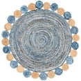 thumbnail image 1 of SAFAVIEH Cape Cod Kyle Braided Area Rug, 6' x 6' Round, Blue/Beige, 1 of 8