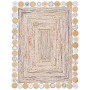 SAFAVIEH Cape Cod Kyle Braided Area Rug, 8 x 10, Beige/Multi