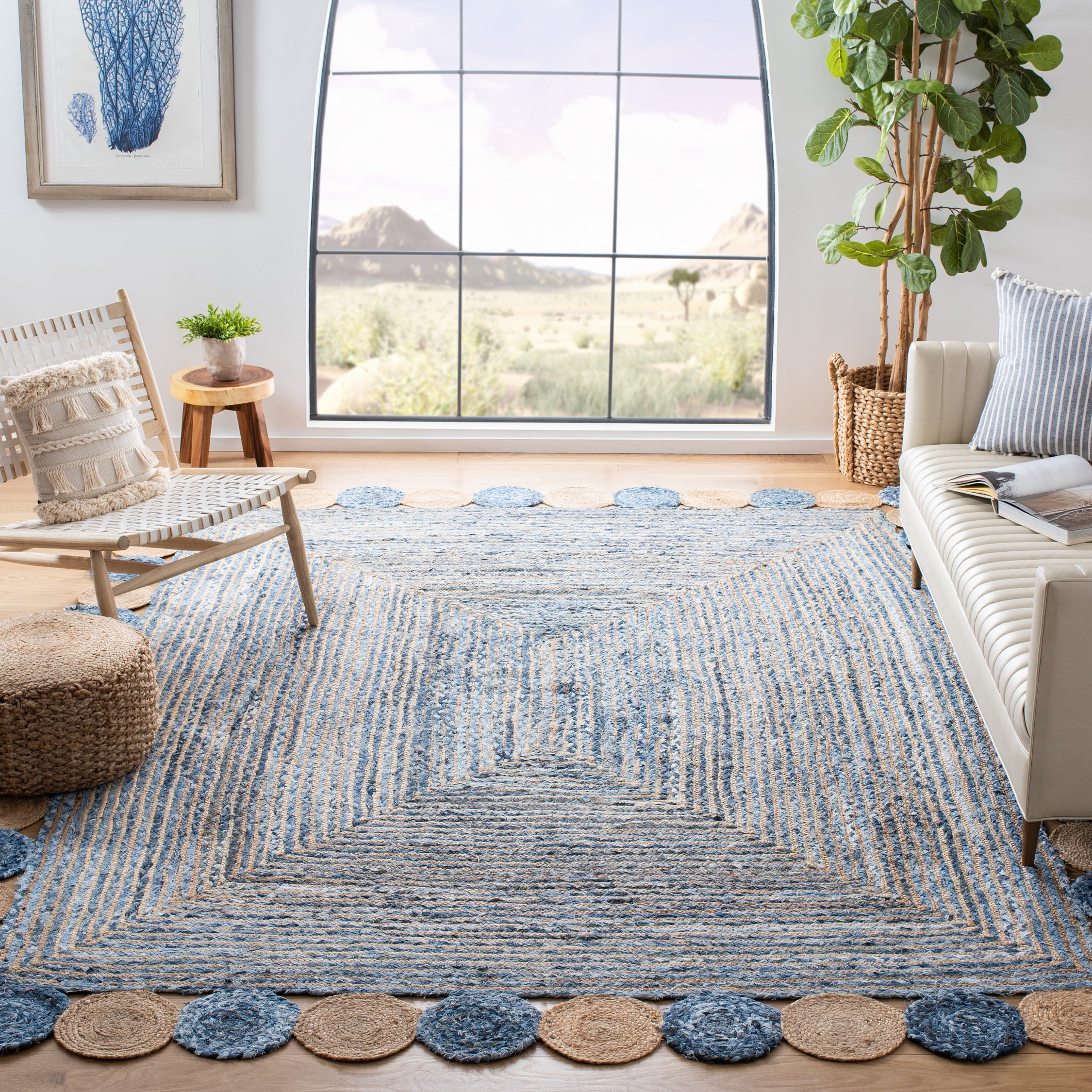 Buy rugs online @The Rug Republic - hand tufted wool denim area rug