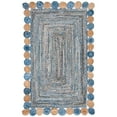 thumbnail image 1 of SAFAVIEH Cape Cod Kyle Geometric Area Rug, Blue/Beige, 5' x 7' Oval, 1 of 8