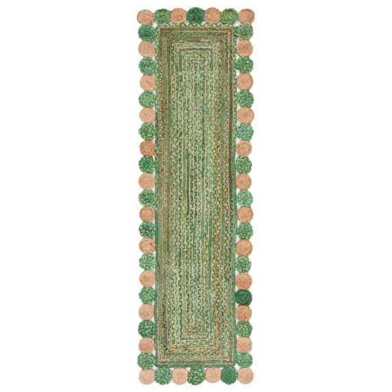 SAFAVIEH Cape Cod Kyle Geometric Area Rug, Green/Natural, 4' x 6'