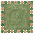 thumbnail image 1 of SAFAVIEH Cape Cod Kyle Geometric Area Rug, Green/Natural, 6' x 6' Square, 1 of 8