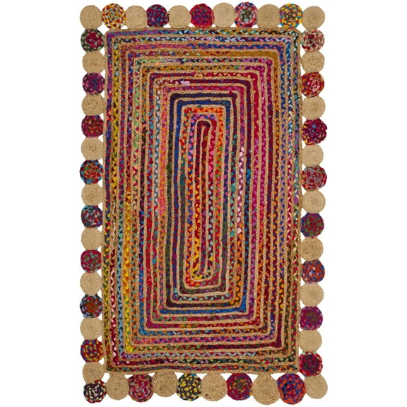 SAFAVIEH Cape Cod Kyle Geometric Area Rug, Red/Multi, 2' x 3'