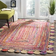 SAFAVIEH Cape Cod Kyle Geometric Area Rug, Red/Multi, 6 x 9