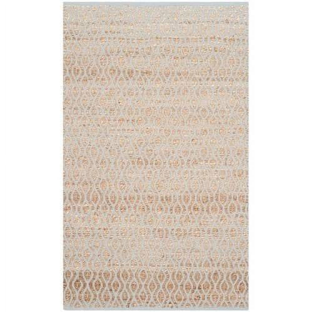 Cape Cod 3' x 5' Gray and Natural Cotton Geometric Area Rug