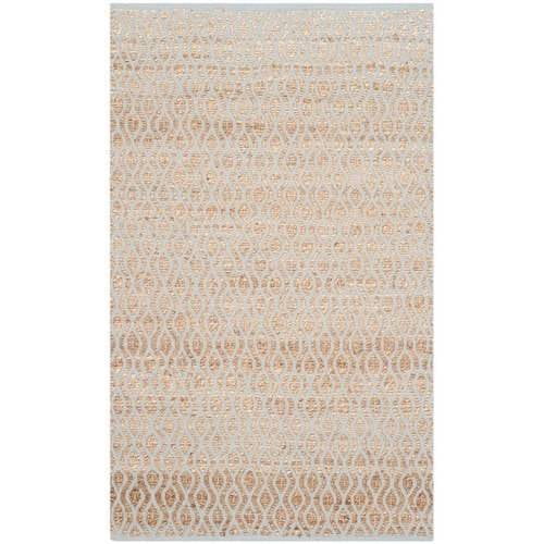 Cape Cod 3' x 5' Gray and Natural Cotton Geometric Area Rug