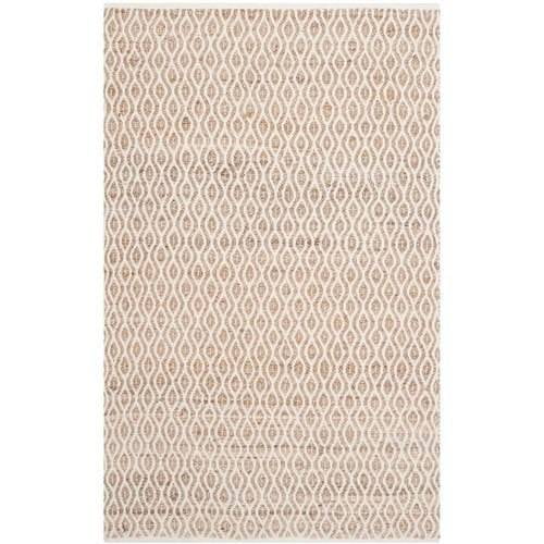 Natural Hand-Knotted Cotton Rectangular Area Rug 4' x 6'