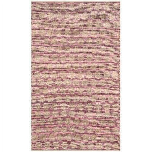 SAFAVIEH Cape Cod Machayla Geometric Area Rug, Maroon/Natural, 4' x 6'