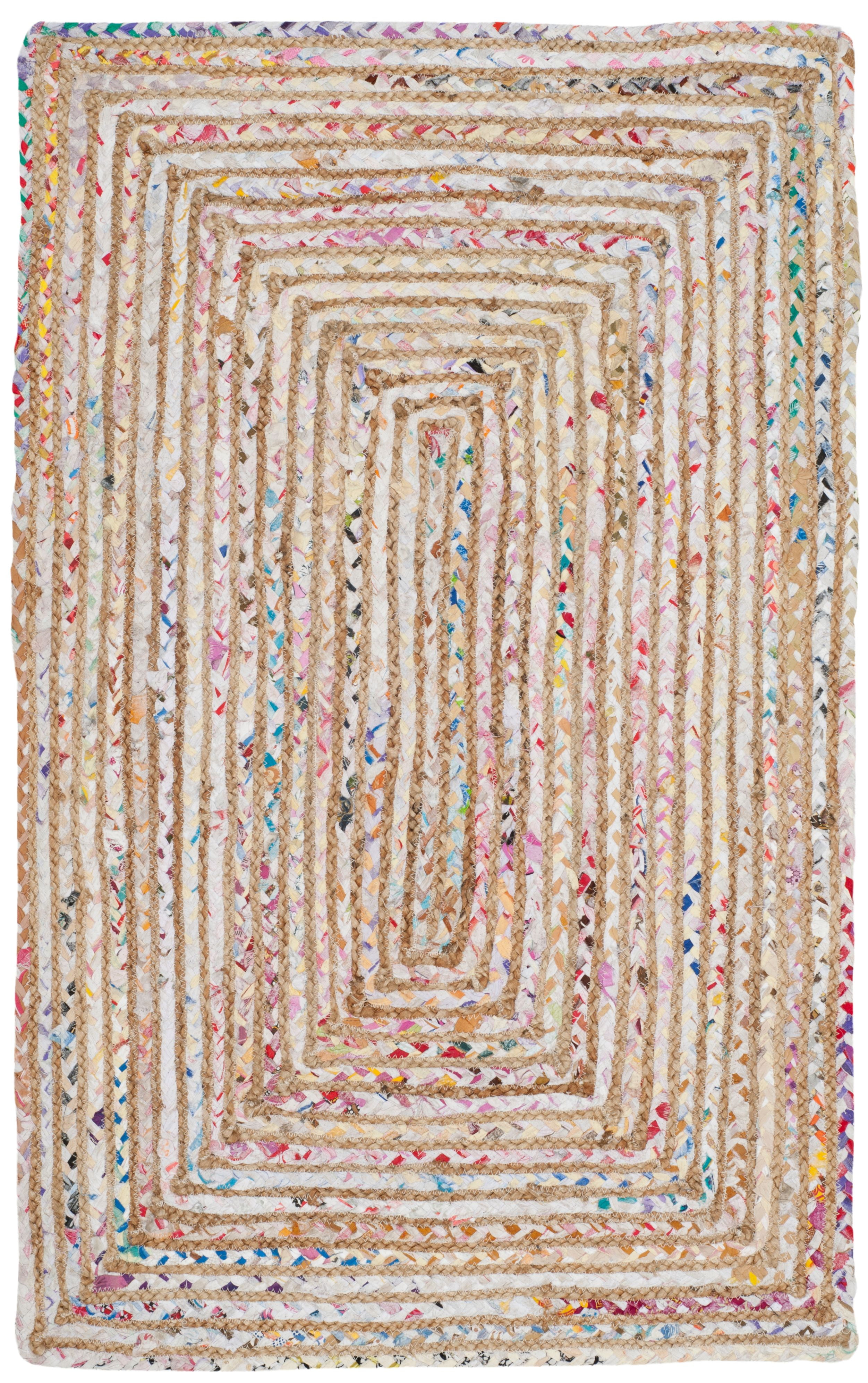 Coastal Breeze Beige & Multi Cotton Flat-Woven 2'3" x 4' Rug