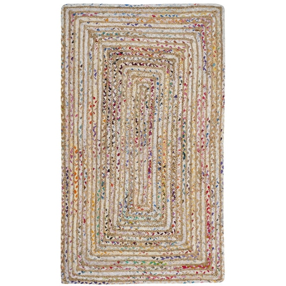 SAFAVIEH Cape Cod Miah Braided Area Rug, 3' x 5', Beige/Multi
