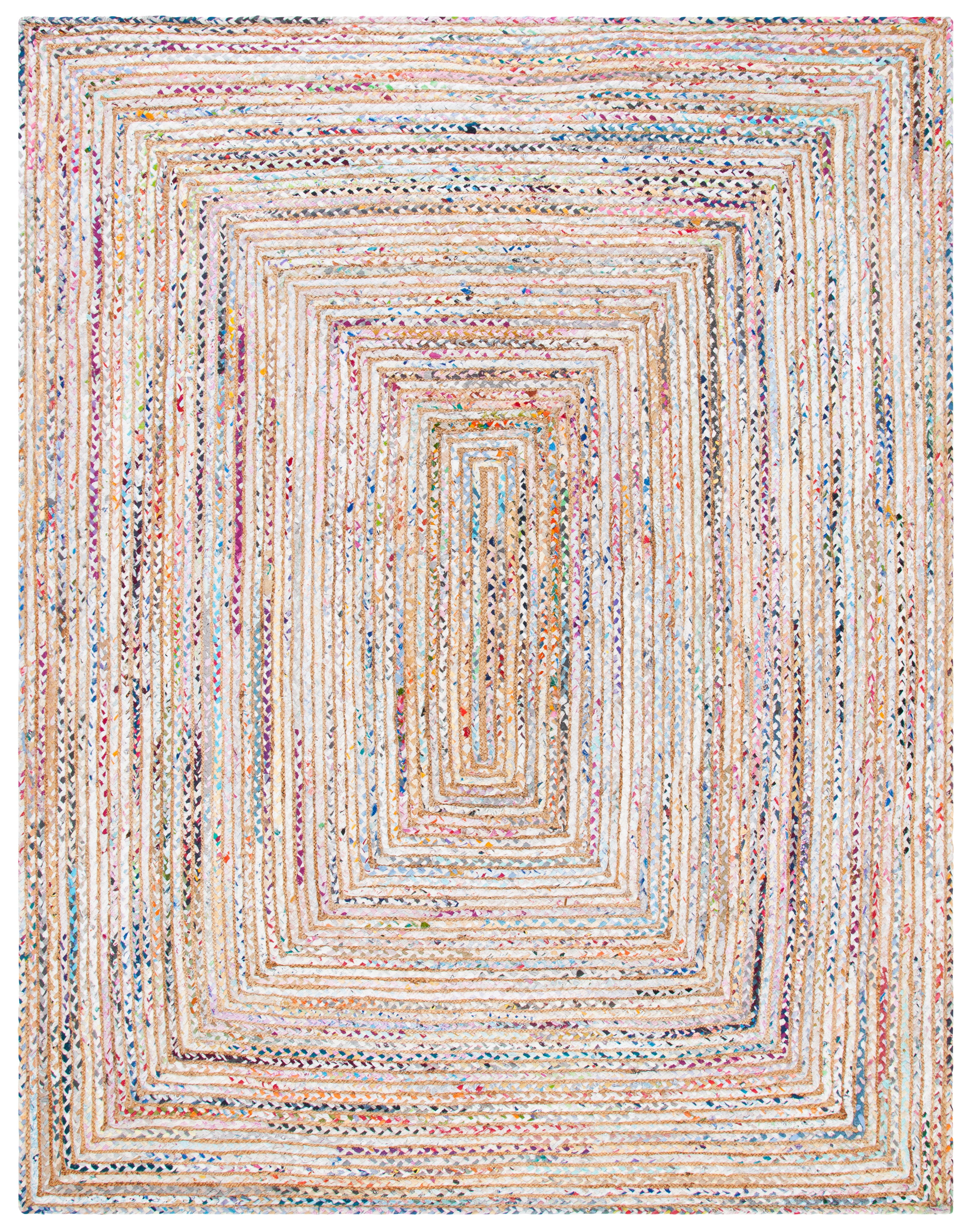 Cape Cod Beige and Multicolor Cotton 10' x 14' Area Rug