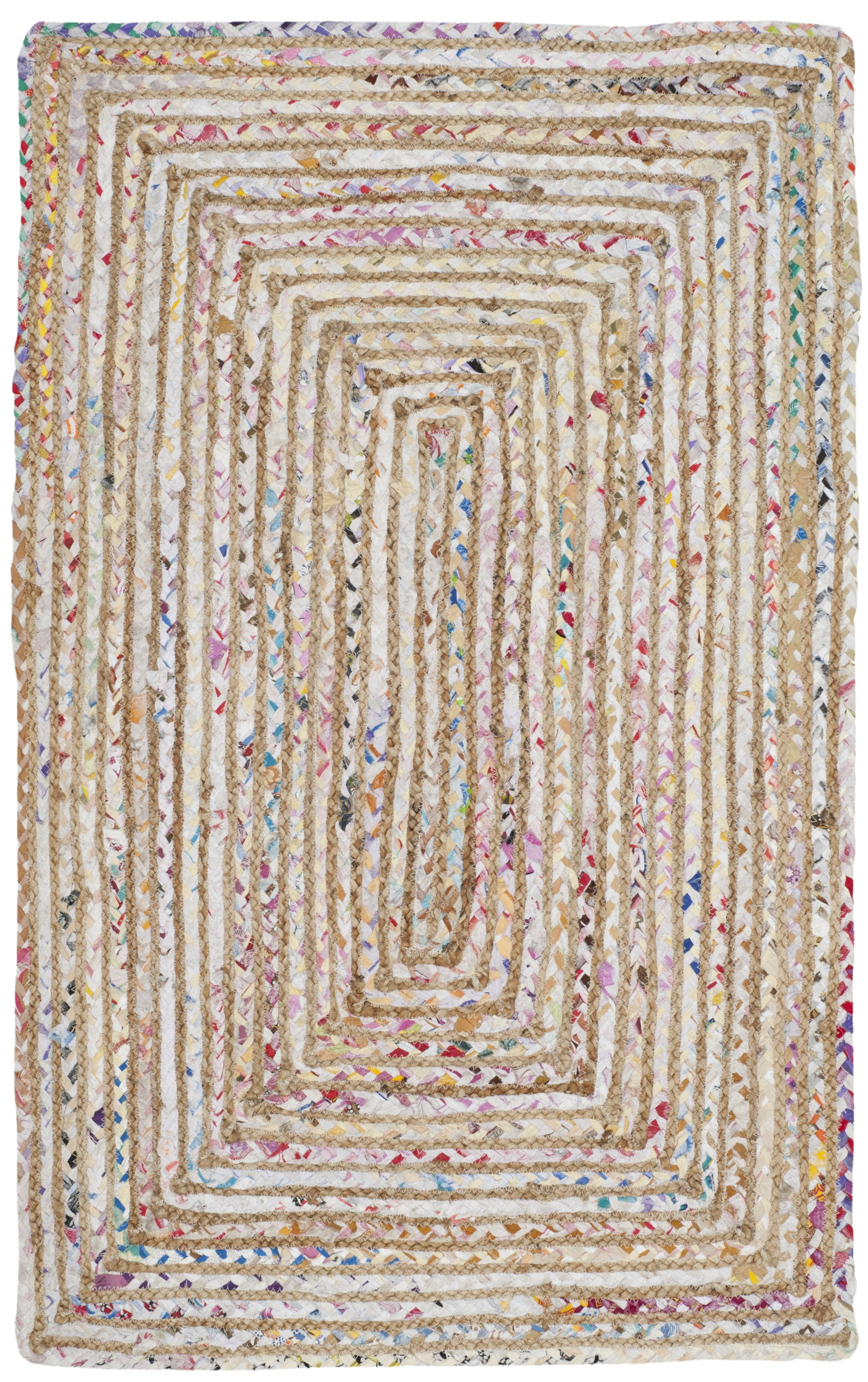 Coastal Breeze Beige & Multi Cotton Flat-Woven 2'3" x 4' Rug