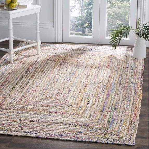 SAFAVIEH Cape Cod Miah Geometric Area Rug, Beige/Multi, 9' x 12'