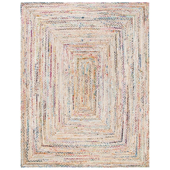 SAFAVIEH Cape Cod Miah Geometric Area Rug, Beige/Multi, 9' x 12'