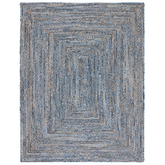 SAFAVIEH Cape Cod Miah Geometric Area Rug, Blue/Natural, 10' x 14'