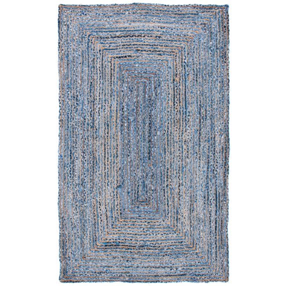 SAFAVIEH Cape Cod Miah Geometric Area Rug, Blue/Natural, 4' x 6'
