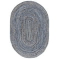 thumbnail image 1 of SAFAVIEH Cape Cod Miah Geometric Area Rug, Blue/Natural, 6' x 9' Oval, 1 of 8