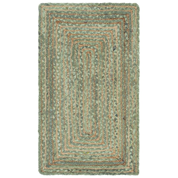 SAFAVIEH Cape Cod Miah Geometric Area Rug, Green/Natural, 2' x 3'