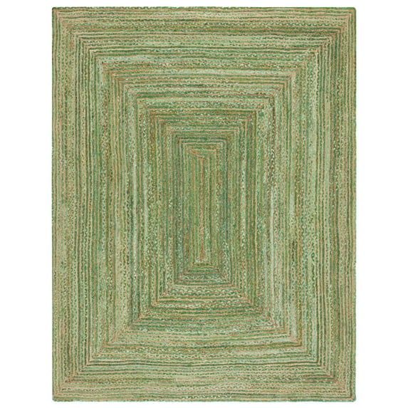 SAFAVIEH Cape Cod Miah Geometric Area Rug, Green/Natural, 8' x 10'