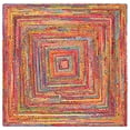 thumbnail image 1 of SAFAVIEH Cape Cod Miah Geometric Area Rug, Red/Multi, 3' x 3' Square, 1 of 8