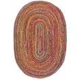 thumbnail image 1 of SAFAVIEH Cape Cod Miah Geometric Area Rug, Red/Multi, 6' x 9' Oval, 1 of 5
