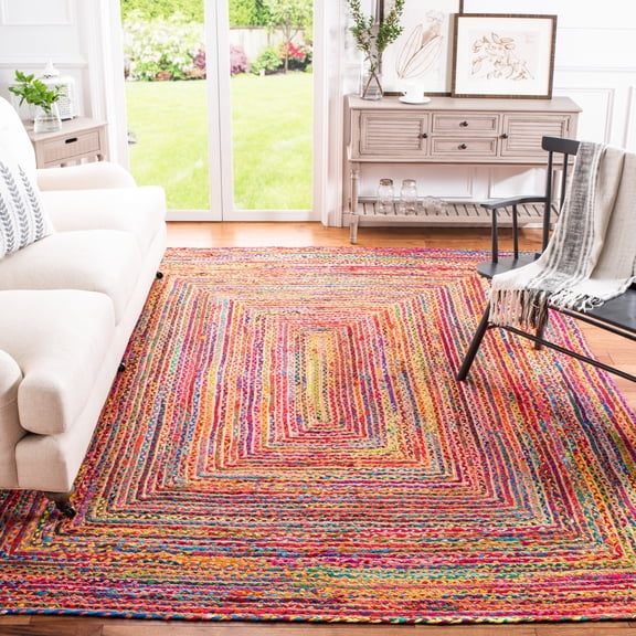 Safavieh Cape Cod Miah Geometric Area Rug, Red/Multi, 8' x 8' Square