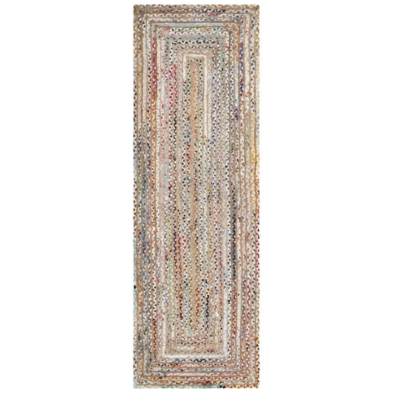 SAFAVIEH Cape Cod Miah Geometric Runner Rug, Beige/Multi, 2'3" x 10'