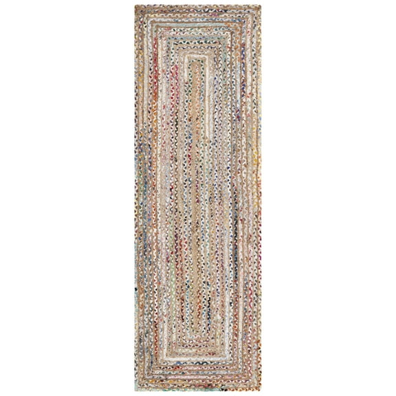 SAFAVIEH Cape Cod Miah Geometric Runner Rug, Beige/Multi, 2'3" x 10'