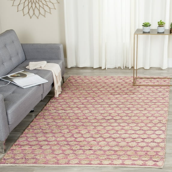SAFAVIEH Cape Cod Machayla Geometric Area Rug, Maroon/Natural, 3' x 5'