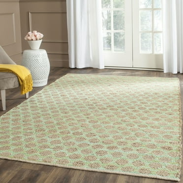 SAFAVIEH Cape Cod Michayla Braided Geometric Area Rug, 8' x 10', Green/Natural