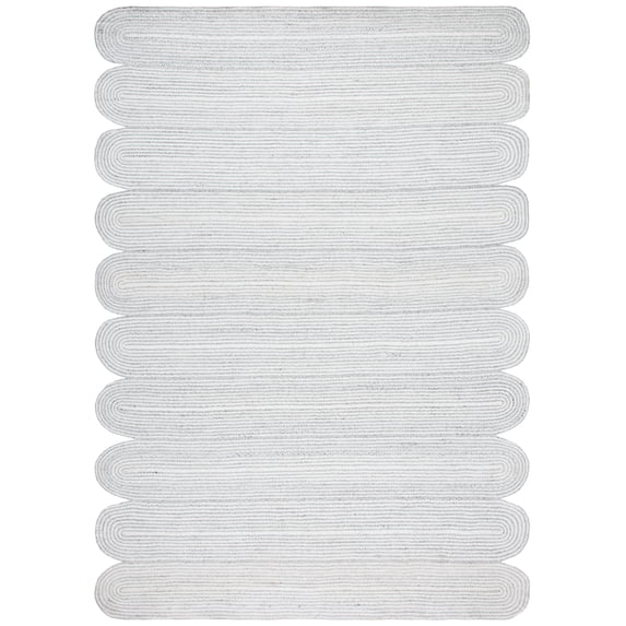 SAFAVIEH Cape Cod Randell Abstract Polyester Area Rug, Grey/Ivory, 3' x 5'