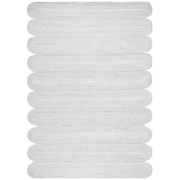 SAFAVIEH Cape Cod Randell Abstract Polyester Area Rug, Grey/Ivory, 5' x 8'