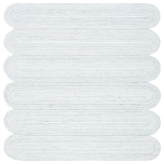 SAFAVIEH Cape Cod Randell Abstract Polyester Area Rug, Grey/Ivory, 6' x 6' Square