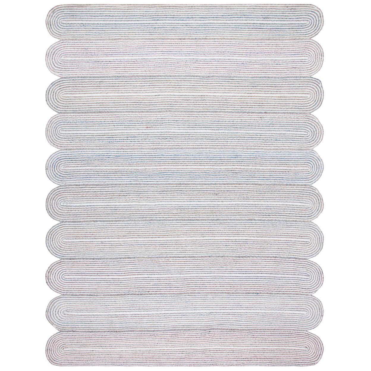 SAFAVIEH Cape Cod Randell Abstract Polyester Area Rug, Ivory/Green, 5' x 8'