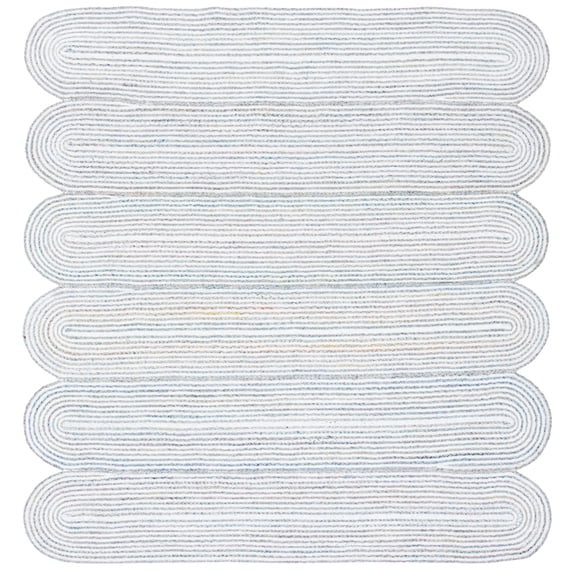 SAFAVIEH Cape Cod Randell Abstract Polyester Area Rug, Ivory/Green, 6' x 6' Square
