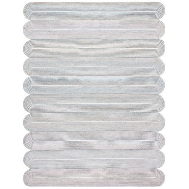 SAFAVIEH Cape Cod Randell Abstract Polyester Area Rug, Ivory/Green, 8' x 10'