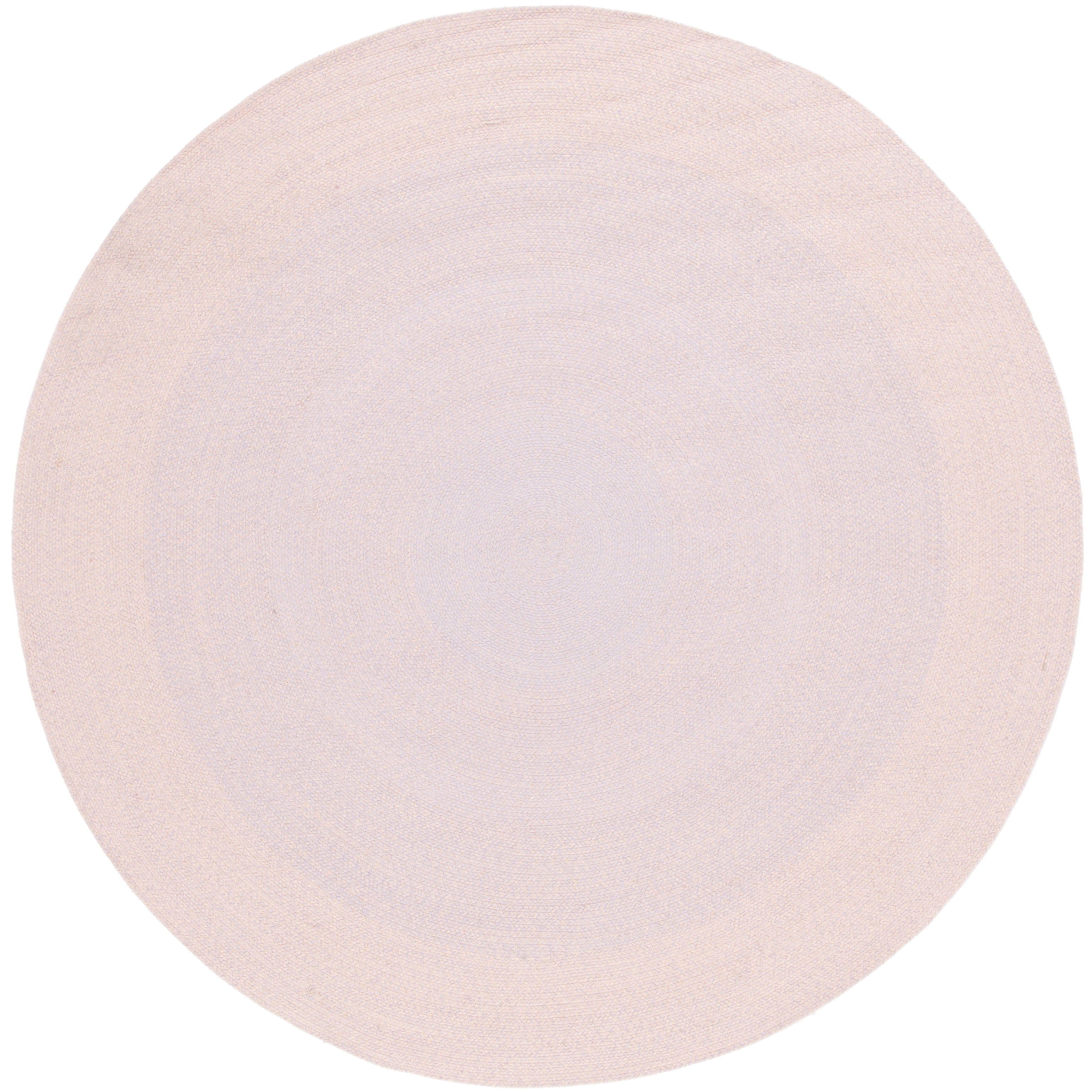 Handmade 6' Round Blue Jute Area Rug