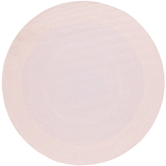 SAFAVIEH Cape Cod Richmal Geometric Cotton Area Rug, Blue/Pink, 6' x 6' Round