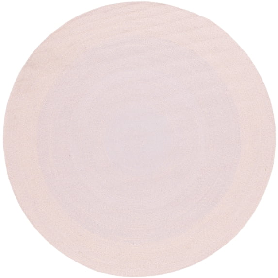 SAFAVIEH Cape Cod Richmal Geometric Cotton Area Rug, Blue/Pink, 6' x 6' Round