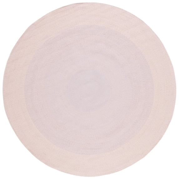 SAFAVIEH Cape Cod Richmal Geometric Cotton Area Rug, Blue/Pink, 7' x 7' Round
