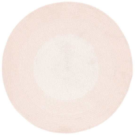 SAFAVIEH Cape Cod Richmal Geometric Cotton Area Rug, Pink, 4' x 4' Round