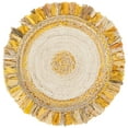 thumbnail image 1 of SAFAVIEH Cape Cod Rosalynne Braided Area Rug, 3' x 3' Round, Gold/Natural, 1 of 5