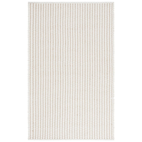 SAFAVIEH Cape Cod Rowina Wavy Striped Area Rug, Ivory/Beige, 5' x 8'