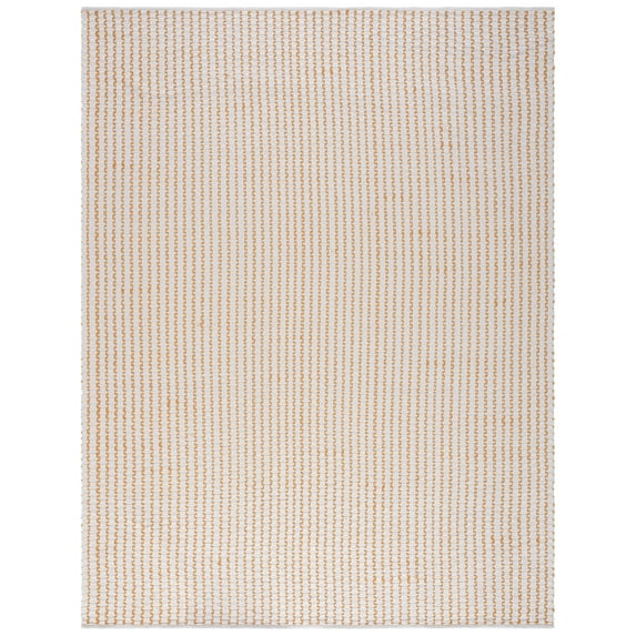 SAFAVIEH Cape Cod Rowina Wavy Striped Area Rug, Ivory/Gold, 8' x 10'