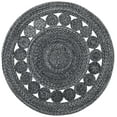 thumbnail image 1 of SAFAVIEH Cape Cod Salim Geometric Polyester Area Rug, Charcoal, 3' x 3' Round, 1 of 7