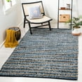 thumbnail image 1 of SAFAVIEH Cape Cod Signe Geometric Area Rug, Blue/Natural, 4' x 4' Square, 1 of 11