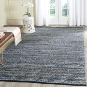 SAFAVIEH Cape Cod Signe Geometric Area Rug, Blue/Natural, 6' x 9'