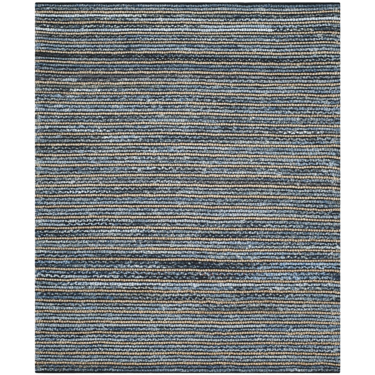 Cape Cod Blue Cotton Handmade 6' x 9' Area Rug