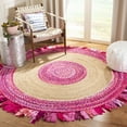 thumbnail image 1 of SAFAVIEH Cape Cod Susan Striped Area Rug, Pink/Natural, 6' x 6' Round, 1 of 8
